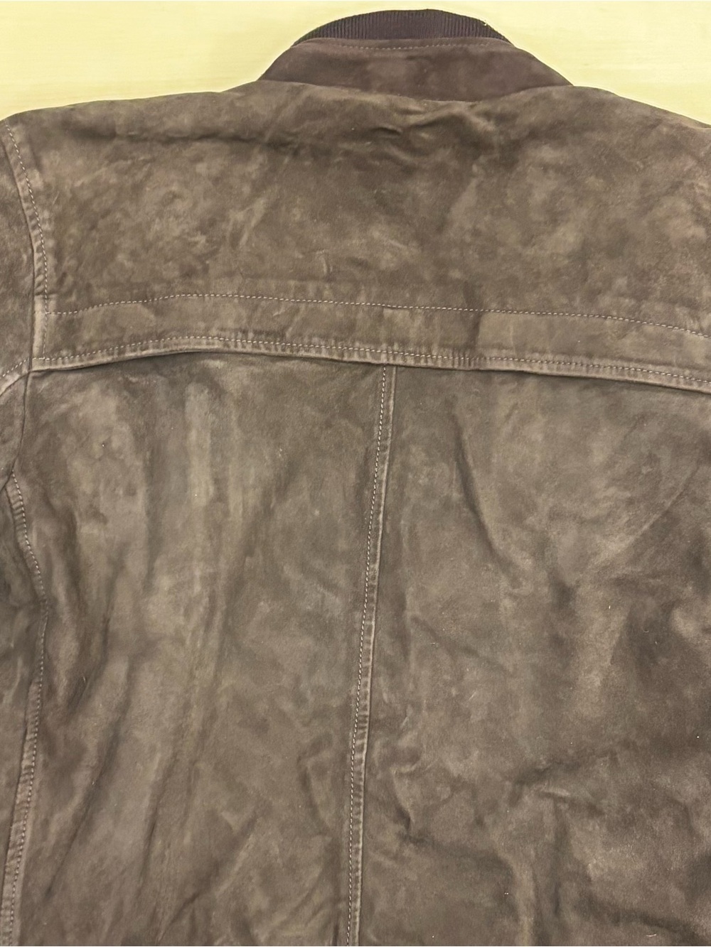 Johnston & Murphy Dark Brown Suede Field Jacket Luxury Utility Full Zip Coat - Picture 7 of 7